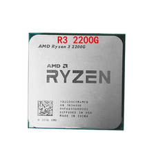 RYZEN 3 2200G R3 2200G 3,5 ГГц четырехъядерный процессор YD2200C5M4MFB сокет AM4 Бесплатная доставка 2024 - купить недорого