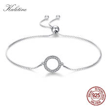 Men Women Love Radiant Heart Bracelet 925 Sterling Silver CZ Stones S925 Silver Bracelets Adjustable Beads Woman Jewelry KLTB051 2024 - buy cheap