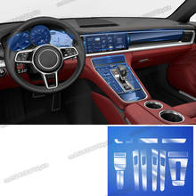 HD car dashboard interior gear panel protector anti scratch film for porsche panamera 2017 2018 2019 2020 2021 2022 accessories 2024 - buy cheap