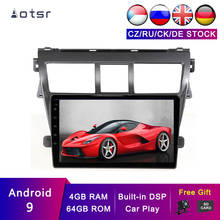 AOTSR Android 9 автомобильный навигатор для Toyota VIOS 2007-2012 для Yaris Sedan 2006-2012 для Belta 2005-2008 автомобильный gps трекер 4G + 64G 2024 - купить недорого