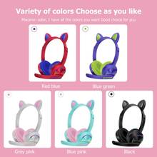 AKZ-K23 Headphone Cute Cat Ear Wireless Bluetooth Stereo Sound Headset With Microphone Foldable Easy To Carry Headsets 2024 - buy cheap