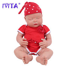 IVITA WG1510 47см 3.67кг Реалистичная силиконовая реборн кукла-игрушка с закрытыми глазами высокого качества 2024 - купить недорого