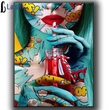 Pintura de diamantes 5D para arte callejero, grafiti, mujer Sexy, lienzo, bordado de diamantes completo, punto de cruz, mosaico artesanal, regalo de Navidad 2024 - compra barato