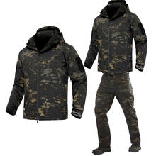 Jaqueta militar masculina para acampamento, jaqueta tática de pele de tubarão para homens, à prova d'água, corta-vento 2024 - compre barato