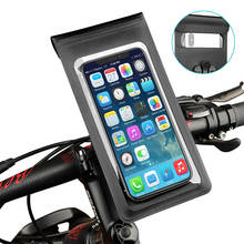 Universal Waterproof Bicycle Motorbike Phone Holder Bag Clear Phone Mount Bike Handlebar Phone Bag for Smartphones up to 6.5'' 2024 - buy cheap