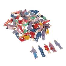 50pcs 1:87 HO Scale Assorted Miniature People Model Figurines for Model Train Diorama Scenery Supplies 2024 - buy cheap