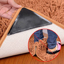 4pcs Silicone Rubber Carpet Mat  Rug Carpet Gripper Anti-Slip Grip Pad Reusable Washable Grip Sticker For Living Room 2024 - buy cheap