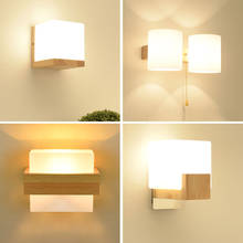 E27 Sconces LED Wall lamps Modern Wood Bedside Wall Light Indoor Lighting Foyer Bathroom Bed Room Dining Room Hotel Stair Lights 2024 - buy cheap