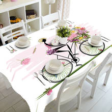 3d rosa vermelha toalha de mesa casamento cenário padrão sexy lavável engrossar retangular e redonda pano de mesa para casa 2024 - compre barato