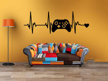 Game controller heartbeat wall stickers game wall decals game room home bedroom living room wall stickers exquisite gifts  yx07 2024 - buy cheap