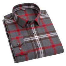 Aoliwen-Camisa de manga larga para hombre, ropa informal con botones, de alta calidad, 2021 algodón, a cuadros, novedad de verano, 100% 2024 - compra barato