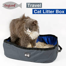 Portátil ao ar livre gato caixa de areia dobrável viagem gato maca pan 2024 - compre barato