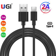 UGI-Cable de carga tipo C para móvil, Cable de transferencia de sincronización de datos de 0,25 M/1M/2M/3M, PVC, para Samsung Galaxy S8, S9 Plus, Xiaomi 2024 - compra barato