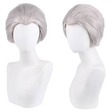 Shippuden Hidan Short Gray Slicked Back Heat Resistant Synthetic Hair Cosplay Wigs + a wig cap 2024 - buy cheap