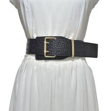 Women's runway fashion pu leather Cummerbunds female Dress Corsets Waistband Belts decoration wide belt R2389 2024 - buy cheap