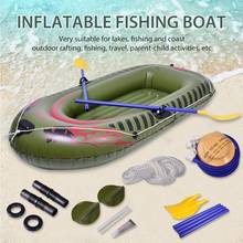 Conjunto de barco inflável para atividades ao ar livre, raft, pesca, ar, caiaque, canoa, com remos para 2 pessoas 2024 - compre barato
