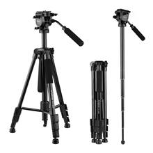 Aluminum Alloy mini Camera Tripod for phone Stand with Tripod bag Fluid Hydraulic Ball Head Max. Height 65 Inches Max. Load 11lb 2024 - buy cheap