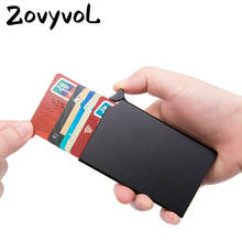 ZOVYVOL NEW  Mini Business Card Case High-grade Alumina Mult-card Holder Solid Color Automatic Pop-up Anti-theft Bank Card Box 2024 - buy cheap