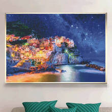 5d diy pintura diamante ponto cruz bordado ilha cenário mosaico artesanal quadrado completo broca redonda decoração da parede artesanato presente 2024 - compre barato