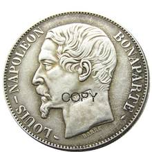 France 5 Francs 1852A 1852B  Silver Plated Copy Coin 2024 - buy cheap