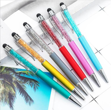 1pc 2 In 1 Crystal Capacitor Ballpoint Pen Metal Texture Mobile Phone Tablet Stylus Smart Phone/Tablet IPad Stylus 2024 - buy cheap