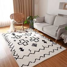 Morocco Style Rugs And Carpets for Living Room Simple Black White Bedroom Carpet Soft Shaggy Sofa Coffee Table Mat Home Nordic 2024 - buy cheap