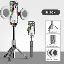 Wireless Bluetooth Selfie Stick with Led Ring Light Foldable Tripod Monopod For iPhone Xiaomi Huawei Samsung Android Live Tripod 2024 - buy cheap