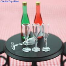 4pcs 1:12 Dollhouse Miniature 3D Cute Clear Cups Cocktail Glass Sherry Glass for DIY Dollhouse Decoration Plastic Crafts MYPANDA 2024 - buy cheap