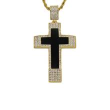 2020 High Quality Big Cross Pendant Necklace For Men Gold Color Stainless Steel Iced Out Chains Hip Hop Jewelry Dropshipping 2024 - buy cheap