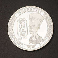 Египетская Клеопатра позолоченная позолота 40 мм Египетская царица Нефертити памятная монета туристический подарок 2024 - купить недорого