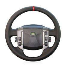 Cubierta de cuero Artificial para volante de coche Land Rover Discovery 3, negro, PU, marcador rojo, 2004-2009 2024 - compra barato
