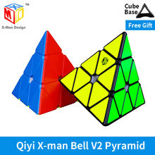 Cubo mágico qiyi x homem sino v2 design pirâmide sino v1 3x3x3 cubo magnético xman pyra 3x3x3 cubo profissional quebra-cabeça brinquedos para meninos 2024 - compre barato