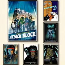 15 Designs ATTACK THE BLOCK Whitepaper Movie Poster Artwork Fancy Wall Sticker for Coffee House Bar A3 2024 - buy cheap