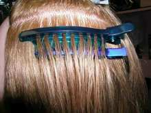 Оптовая продажа 4 шт./лот Hi-li скоростной сепаратор заколки для волос синий цвет секционные зажимы для наращивания волос салонные инструменты/парик 2024 - купить недорого