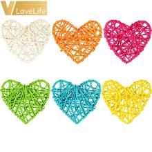 6PCS Heart Rattan 10CM Ball Sepak Takraw For Christmas Birthday Party & Home Wedding Party Decoration Rattan Ball 2024 - buy cheap