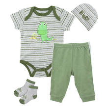 Kavkas 3 PCS 4 PCS New Style Baby Boy Clothes Set Dinosaur Printed Newborn Boys Clothing Cotton 0-12 months 2024 - buy cheap