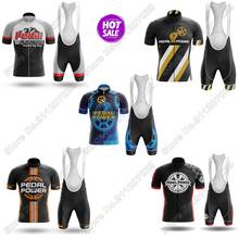 Pedal Power - Men's 2021Cycling Jersey Set Cycling Clothing Summer Road Bike Suit  Bicycle Bib Shorts MTB Wear 2024 - buy cheap