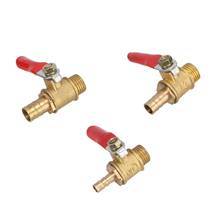 Brass 1/4" Male Thread Ball Valve to 6mm 8mm 10mm Barbed Pipe Interface Connector Joint Adapter Copper Pipe Fittings 2024 - buy cheap