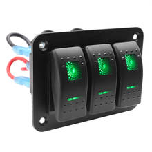 3 Gang Switch Panel DC12/24V For Universal Marine Boat Car Trailer Truck SUV RV Camper Etc with Green/ Red /Blue LED Light New 2024 - buy cheap