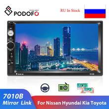 Podofo 7010B 2 Din Stereo Radio Mirror Link Multimedia Video Player For Volkswagen Skoda Nissan Hyundai Kia Toyota Lada 2024 - buy cheap