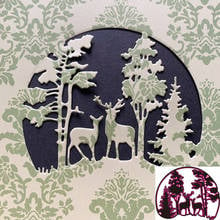 Christmas Tree Animal Deer Frames Metal Cutting Dies Stencils Die Cut for DIY Scrapbooking Album Paper Card 2024 - buy cheap