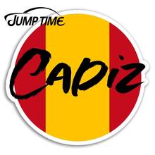 Jump Time for Cadiz Vinyl Stickers Spain Flag Travel Sticker Laptop Luggage Waterproof Accessories Car Bumper Window Decal 2024 - buy cheap