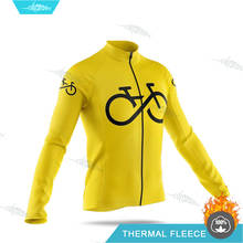 Graphics Bicycle Winter Cycling Jacket Man  Team Long Sleeve Jersey Thermal Fleece Team Mountain Road Bike Uniform Keep Warm 2024 - buy cheap