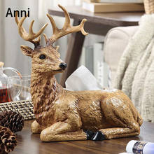 Simulation Deer Resin Tissue Boxes European Modern Animal Decoration Paper Towel Holder Home Living Room Decoration Ornaments 2024 - buy cheap