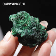 Runyangshi 1pc High quality Natural malachite raw stone Quartz Surface fluff mineral rough energy healing stone 2024 - buy cheap