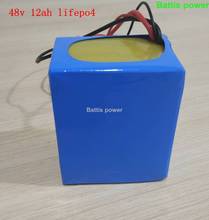 48v 12ah lifepo4 battery pack 48v electric scooter bike battery 48v 500w 1000w 30a lithium battery + 58.4V 3A Charger 2024 - buy cheap