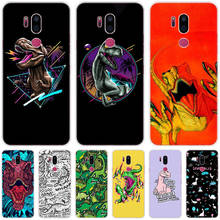Цветной чехол для телефона с изображением динозавра животных для LG G5 G6 Mini G7 G8 G8S V20 V30 V40 V50 ThinQ Q6 Q7 Q8 Q60 K50 W30 Aristo 2 X Power 2 3 2024 - купить недорого