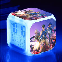 anime game battle royale figure Luminous LED Colorful Flash Alarm CLock Desk Light with temperature action Toy for Kids children 2024 - buy cheap