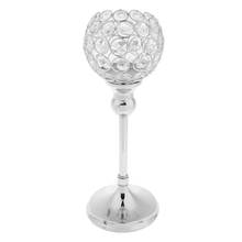 Crystal Globe Pillar Wedding Banquet Table Centerpiece Gold/Silver Decorative Votive Candle Holder Lamp Festive Home Decor 2024 - buy cheap