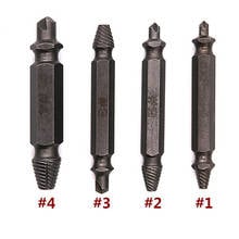 New 4Pcs 1# 2# 3# 4# Screw Extractor Drill Bits Guide Set Broken Damaged Bolt Remover Double Ended Damaged Screw Extractor 2024 - buy cheap